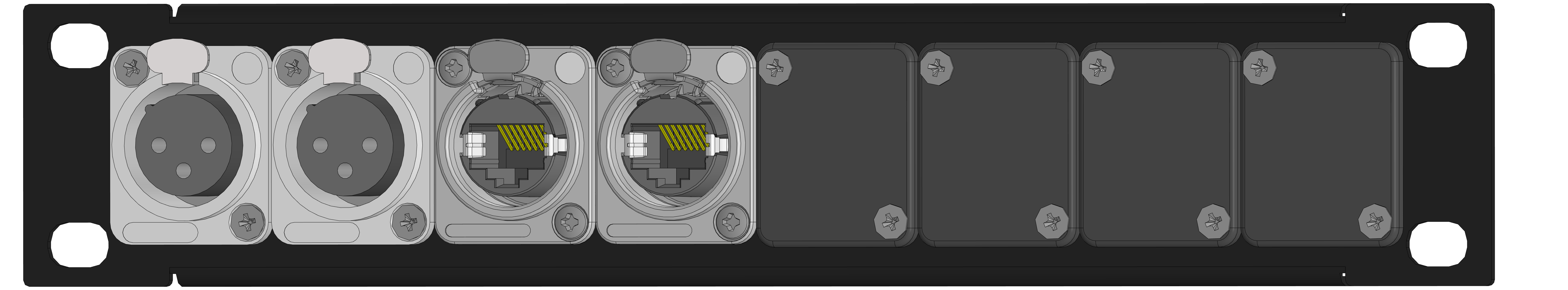 Комбинированные панели MrCable TPС1/2U08-2X3F/2RJ45I-XN Фото MrCable TPС1/2U08-2X3F/2RJ45I-XN