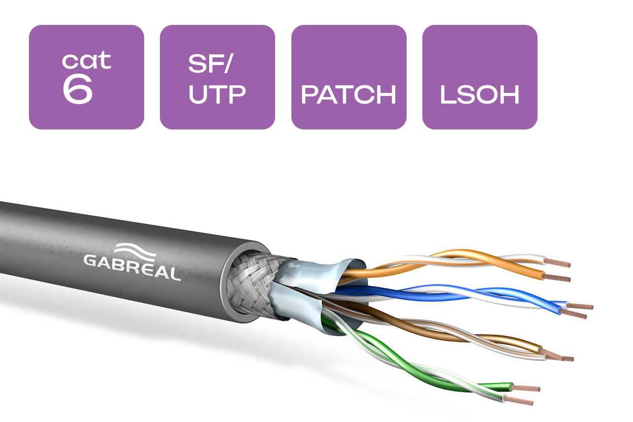 Фото GABREAL CAT6 PATCH SF/UTP 26/7 AWG LSOH