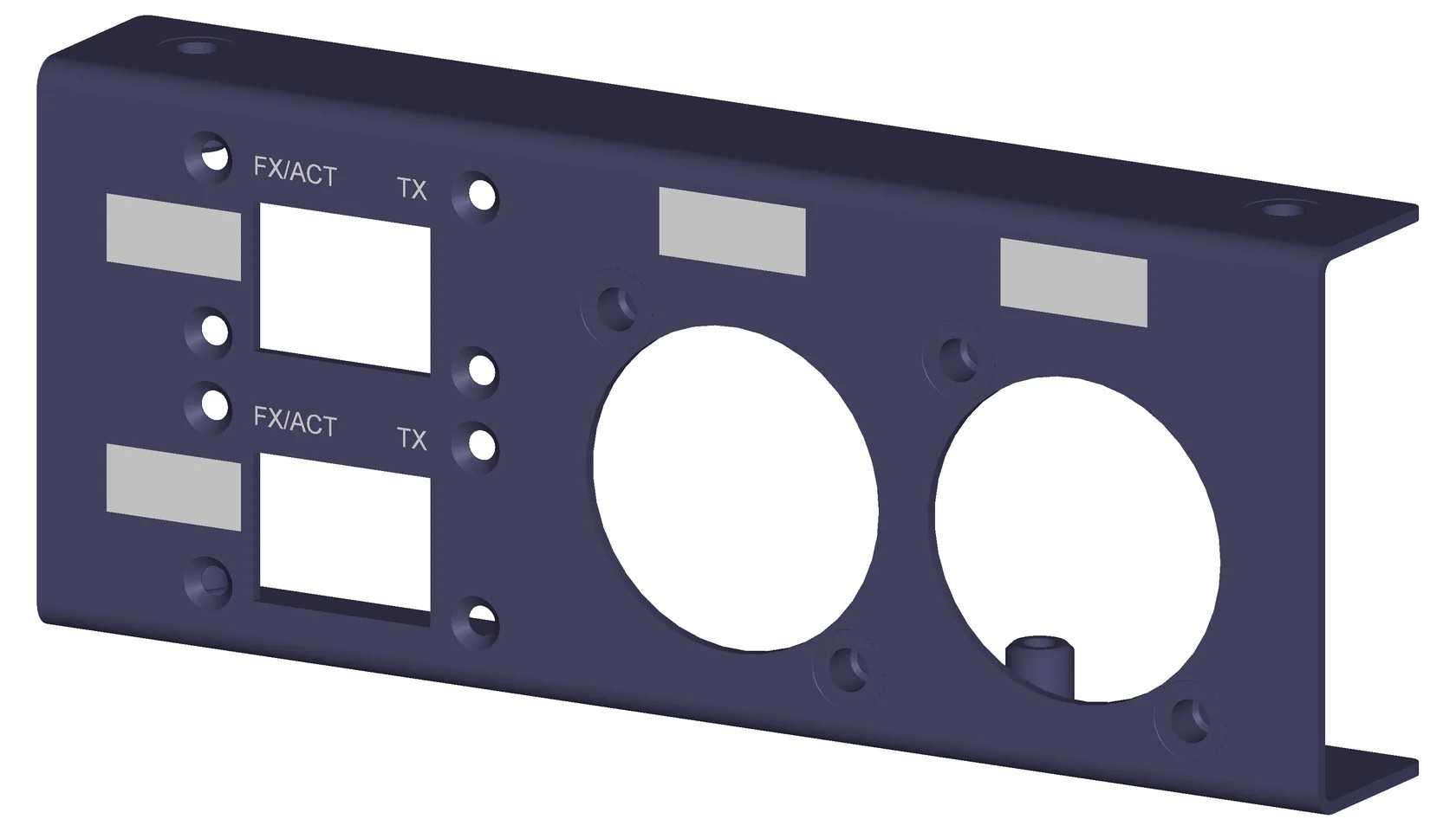 Модульная панель под: 2х Gigabit Ethernet, 2х D- типа отверстия Bosc 41-2E2D