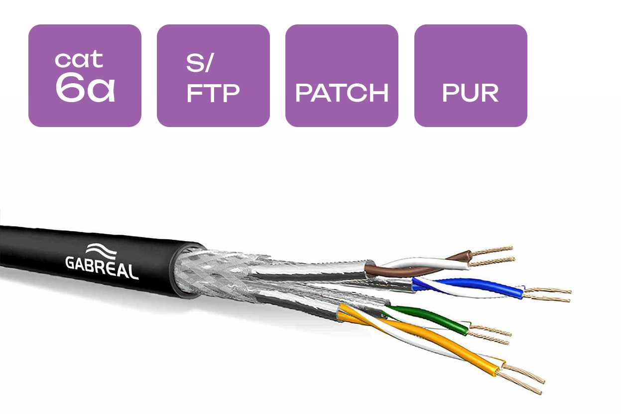 Фото GABREAL CAT 6A FLEX S/FTP STAGELAN BLC PUR