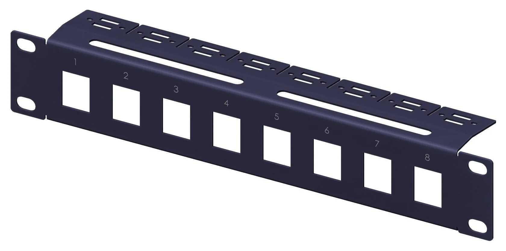 Панель 10"/ 1U, под 8 модулей "Keystone" Bosc 101-TP8K