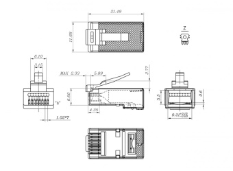 Фото Hyperline PLEZ-8P8C-U-C6-SH